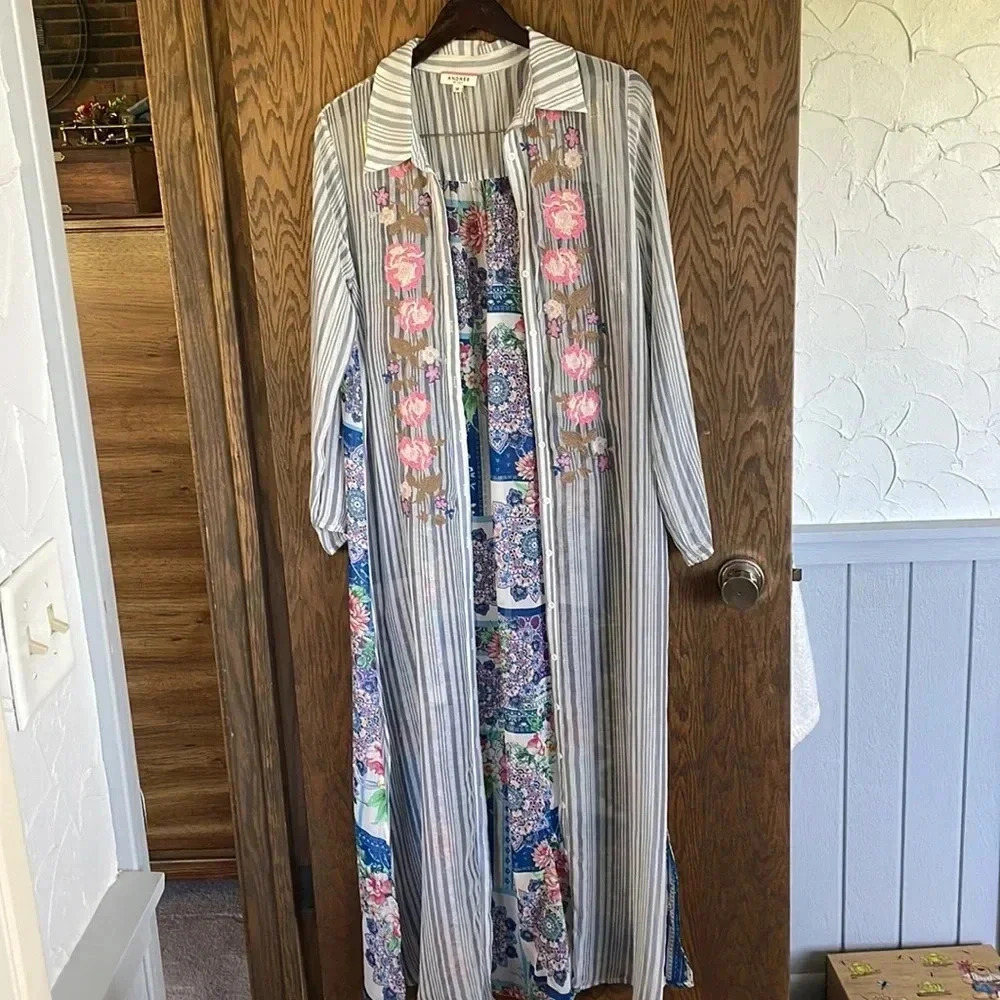 Floral Andree Long Duster S‎